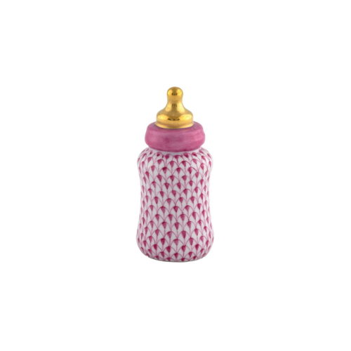 Herend Baby Bottle Figurine - Raspberry | Berings