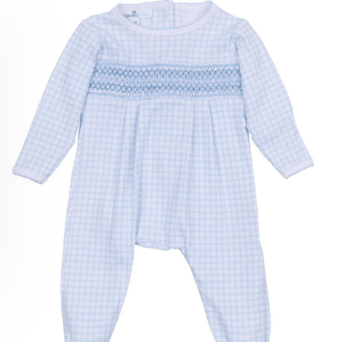 Peek-A-Boo Wishes Smocked Footie - Light Blue – Magnolia Baby