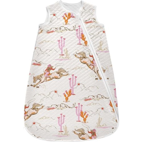 Cute Rodeo Cowgirl Baby Sleeping Bag Sleep Sack,Baby Wearable Blanket Sleep Suit for 6-12 Months