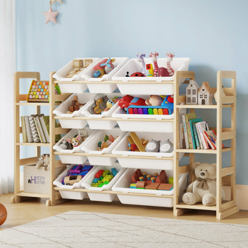 Isabelle & Max™ Toy Storage Organizer - Toy Organizers And Storage With Bookshelf, Toy Storage Shelf With 4 Shelves And 12 Storage Bins, Kids Bookshelf And Toy Storage For Kids Room, Playroom, Nursery & Reviews | Wayfair