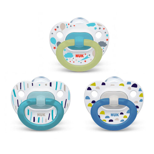 NUK Orthodontic Pacifier Value Pack, 0-6 Months, 3-Pack