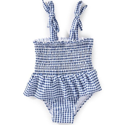 Adventurewear 360 Baby Girls Red Gingham One-Piece Swimsuit