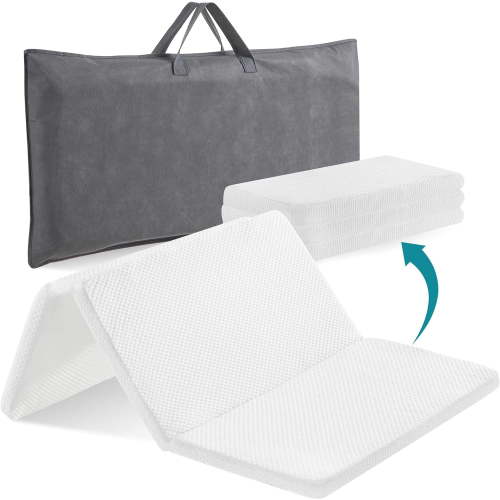 HBlife Tri-Fold Pack and Play Mattress, Potable Crib Mattress with Washable Cover & Storage Bag