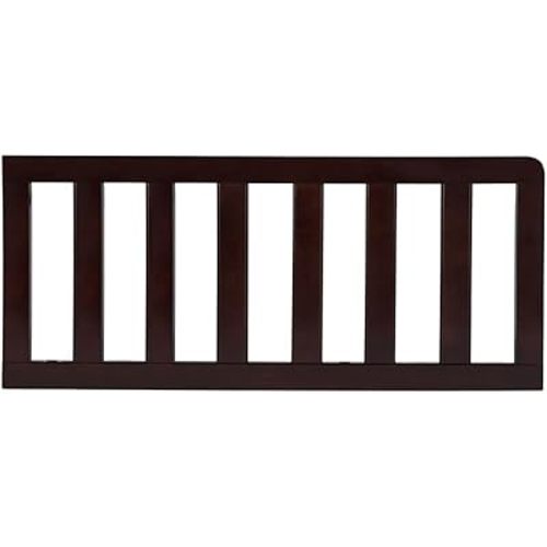 Toddler Bed Safety Guard Rail Compatible with Delta Children Convertible Cribs - Solid Wood Rail for Convertible Crib to Toddler Bed Conversion - Safety Guard Rail (Dark Chocolate - 207, #0080)