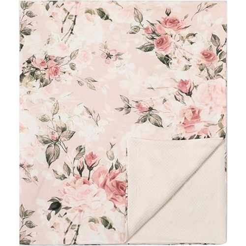 Galabloomer Unisex Baby Blankets - Nursery Bed Blankets for Boys & Girls (Vintage Rose)