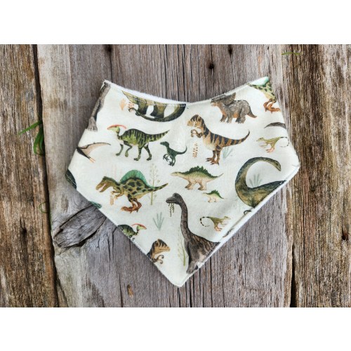 Dinosaur baby bandana bib, Organic bandana bib, Drool bib, baby boy bib, Organic baby gift, Bamboo bib,