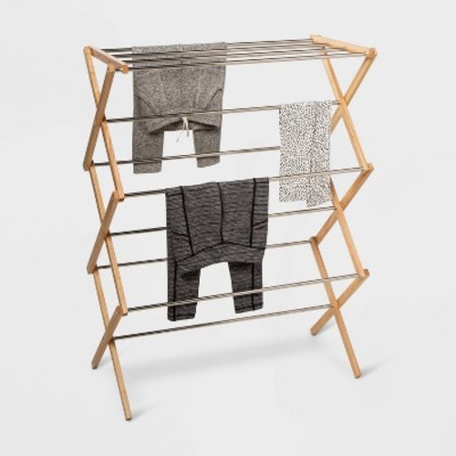 Rubber Wood and Stainless Steel Drying Rack - Room Essentials™