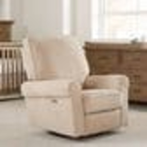 Eastern Shore Savanna Power Swivel Glider Recliner in Ivory | Shop NFM