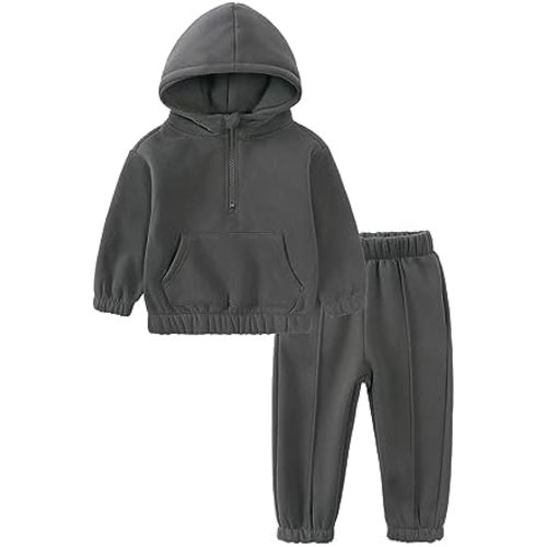 MYGBCPJS Youth 2PCS Jogger Outfits Set Fleece Hooded + Sweatpants Boys Girls Athletic Sweatsuits Pullover Clothes
