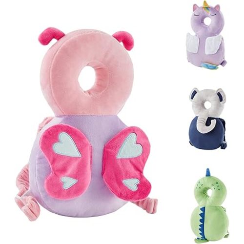 Baby Back Potection Toddler Safety Protector Cushion Pad Toddler Backpack for Crawling Walking Adjustable Back Safety for Boys and Girls(Butterfly)