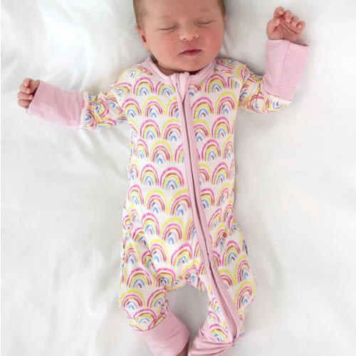 Pastel Rainbows Zippy - Little Sleepies