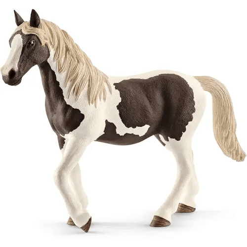 Schleich Farm World, Realistic Horse Toys for Girls and Boys, Pinto Mare Spotted Horse Figurine, Ages 3+
