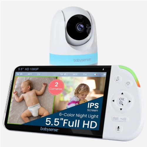 Babysense MaxView PRO: Full HD Non-WiFi Video Baby Monitor with Night Light