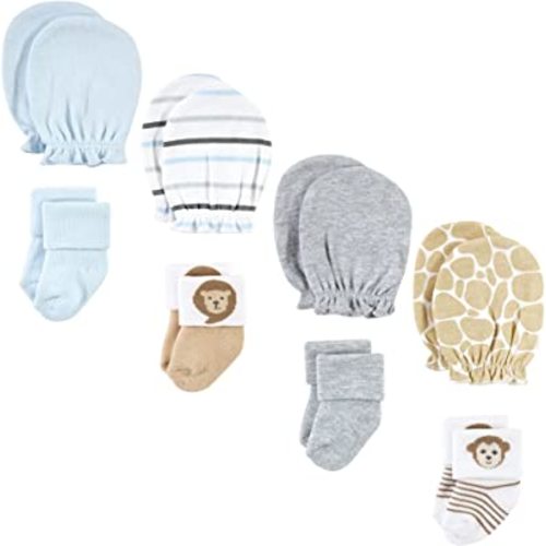 Hudson Baby unisex-baby Socks and Mittens Set