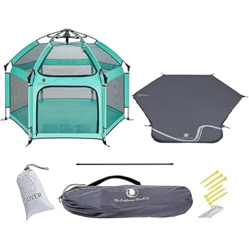 POP 'N GO Premium Outdoor Baby Playpen with Self-Inflating Playmat (Sweet Mint)