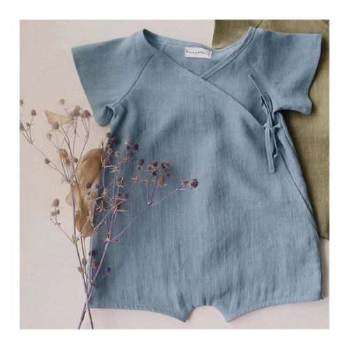 Solid Linen Kimono Romper – August + Willow