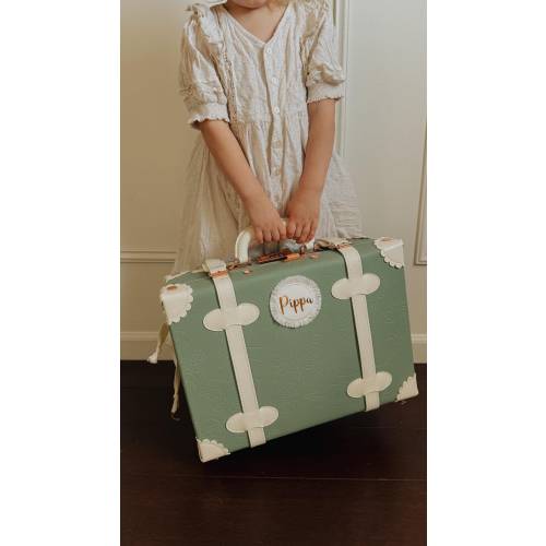 Emerald Green - Personalized Baby Keepsake Box, Memory Case, Suitcase Memory Box, Heirloom-Style Suitcase - Elegant Baby Shower Gift