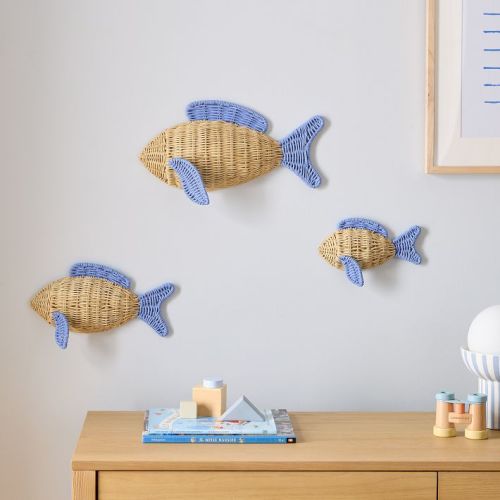 Rattan Fish Wall Art (Set of 3)