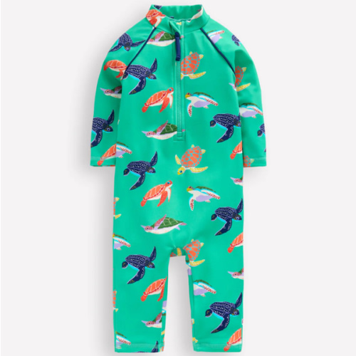 Fun Sun Safe Surfsuit-Aquamarine Blue Turtles | Boden USA