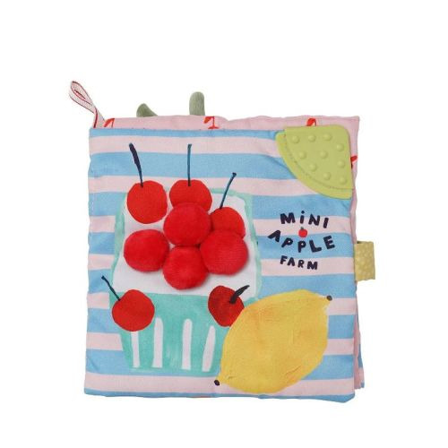 Manhattan Toy Mini-apple Farm Soft Activity Crinkle Book For Baby & Toddler With Discovery Mirror And Textured Teether