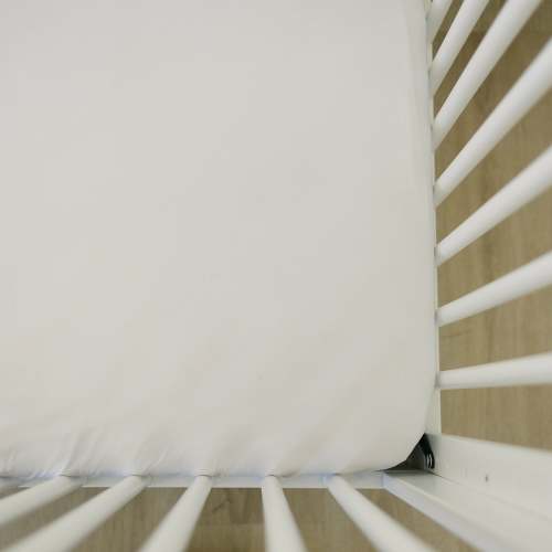 White Bamboo Stretch Crib Sheet