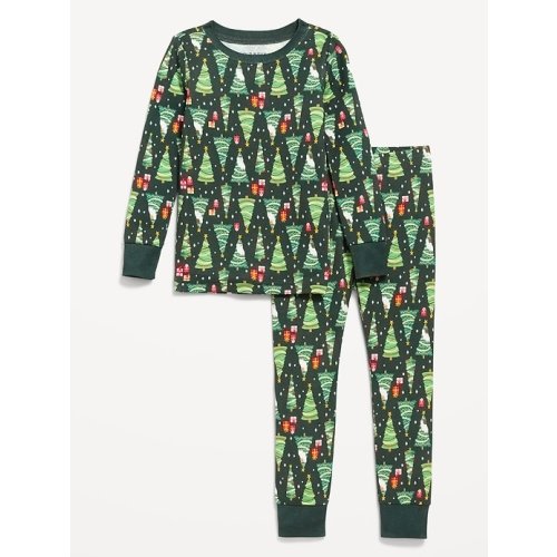 Printed Snug-Fit Pajama Set for Toddler & Baby, Green - size 6-12M