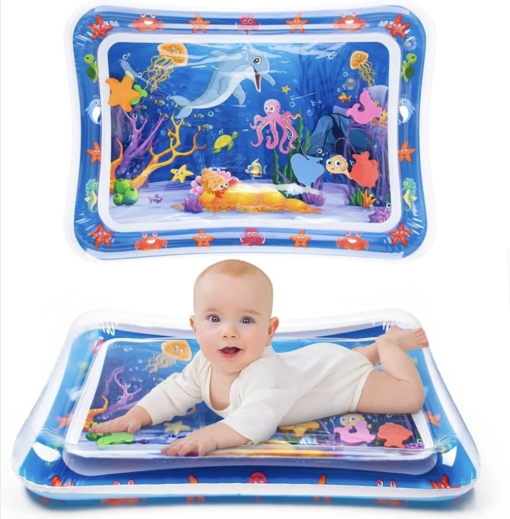 Yeeeasy Tummy Time Water Mat丨Inflatable Tummy Time Water Play Mat for Babies, Infants and Toddlers 3 to 24 Months Promote Development Toys Baby Toys essentials and Gifts