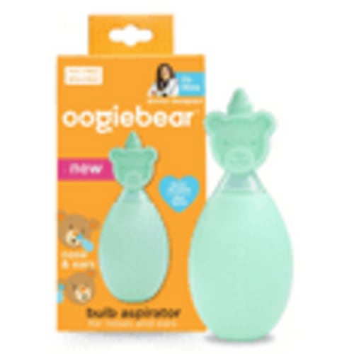 oogiebear Nose Bulb Aspirator for Newborns - BPA Free & Latex Free - Mint Green