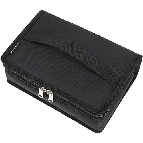 FlowFly Small Insulated Lunch box Portable Soft Bag Mini Cooler Thermal Meal Tote Kit with Handle for Work & School, Black