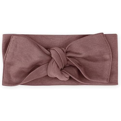 Organic Cotton Hattie Bow Wrap Headband - Aster | Colored Organics Baby