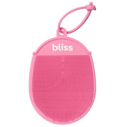 Bliss Dual-Sided Super Scrubby Silicone Body Mitt Exfoliating Bath Brush, Body Loofah, Pink