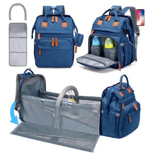 Baby Diaper Bag with Changing Station, Waterproof Diaper Bag Backpack for Moms Dads, Baby Shower Gifts
