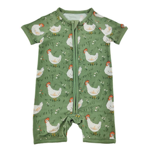 Spring Chicken Bamboo Short Romper