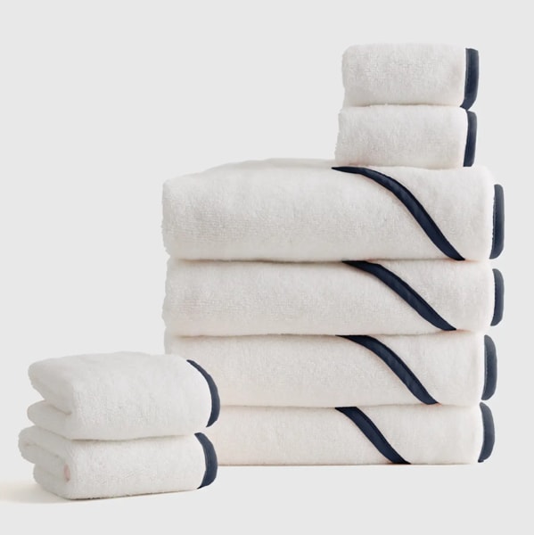 Organic Turkish Cotton Baby Bath Bundle 8-Pack in Navy Blue