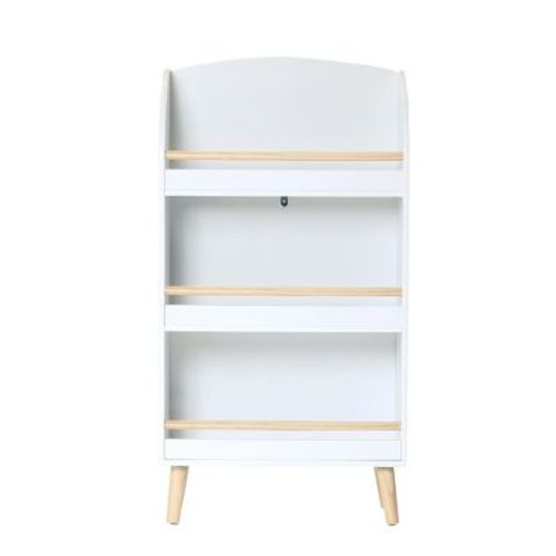 LuxenHome Kids Multi-Functional 3-Shelf Bookcase Toy Storage Bin, White