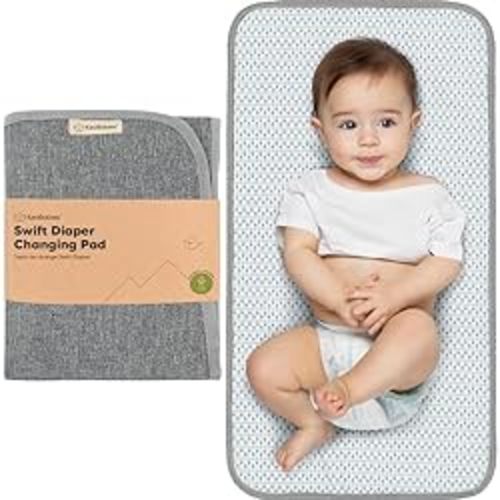 Portable Diaper Changing Pad - Waterproof Foldable Baby Changing Mat - Travel Diaper Change Mat - Lightweight Changing Pads for Baby - Baby Changer - Machine Washable (Classic Gray)