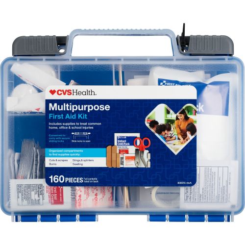 CVS Health Multi-Purpose 160pc Plastic First Aid Kit