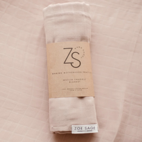 Organic Cotton Muslin Swaddle Wrap - Sunset – Zoesage