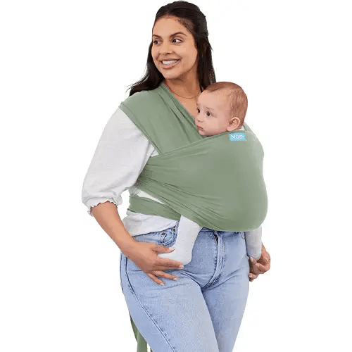 Moby Wrap Baby Carrier | Classic | Baby Wrap Carrier for Newborns & Infants | #1 Baby Wrap | Go to Baby Gift | Keeps Baby Safe & Secure | Adjustable for All Body Types | Perfect for Mom & Dad | Pear