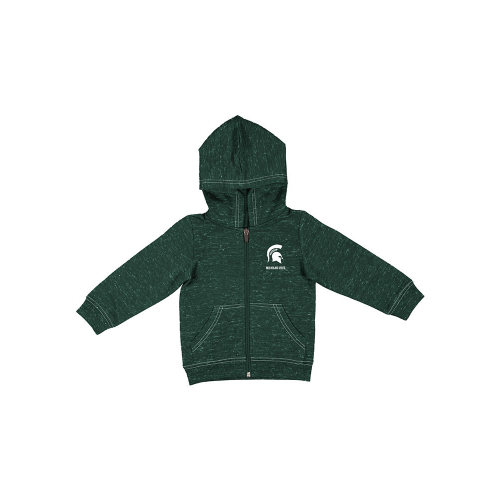 Colosseum Michigan State Spartans Baby SMU Knobby Long Sleeve Full Zip Sweatshirt - Green
