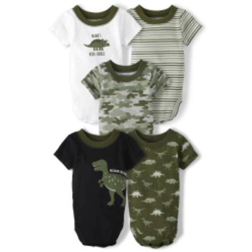 Baby Boys Dino Bodysuit 5-Pack