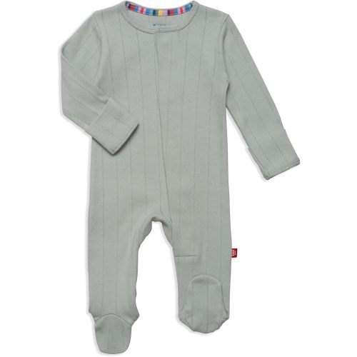 Magnetic Me Baby Footie Pajamas | Love Lines Seagrass