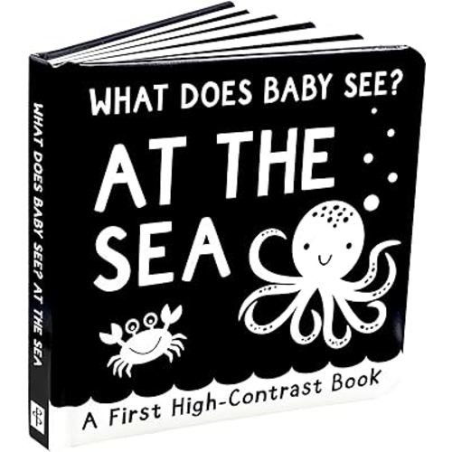 What Does Baby See? - At The Sea (A High Contrast Board Book, Padded) (First High-contrast Books)