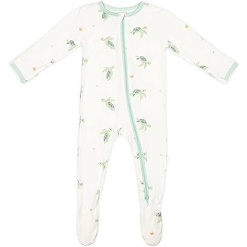 Soft Baby Bamboo Viscose Footie Pajamas, Zipper Closure, 0-24 Months