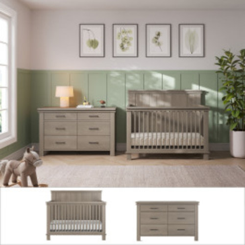 Denman 2-Piece Nursery Set Cresent Grey