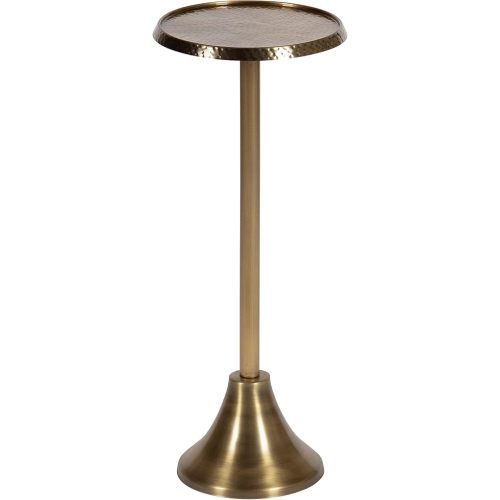 Kate and Laurel Sanzo Bohemian Side Table, 9 x 9 x 23, Gold, Decorative Pedestal End Table for Display and Storage