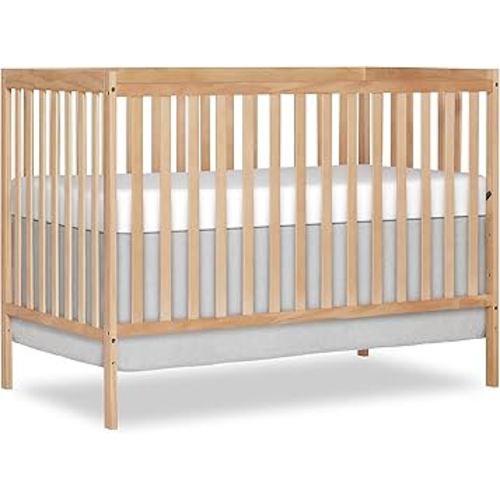 Dream On Me Synergy 5 in 1 Convertible Crib in Barnwood Natural, Greenguard Gold and BSA Certified, Converts from A Baby Crib to A Toddler Bed, A Daybed and Full-Size Bed