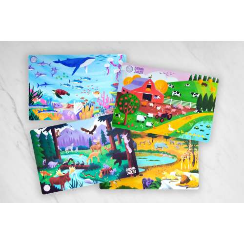 4-Pack Placemat Bundle: Farm to Sea Shining Sea – Domino & Juliette