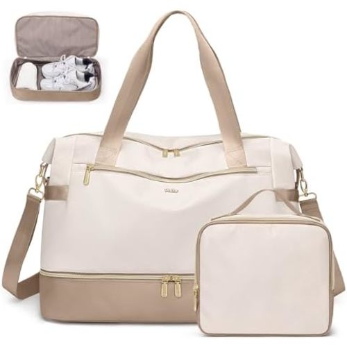 VNINE Travel Duffel Bags for Women: Weekender Bags with Shoe Compartment Carry on Overnight Bag with Toiletry Bag Gym Bag with Wet Pocket Personal Item Travel Bags Hospital for Labor Delivery