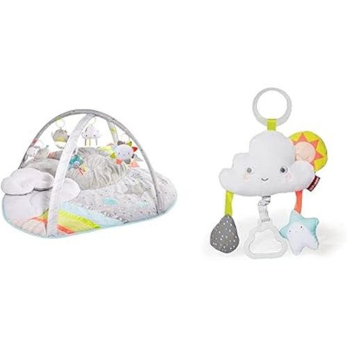 Skip Hop Baby Play Gym and Infant Playmat, Silver Lining Cloud, Grey & Baby Stroller Toy, Silver Lining Cloud Jitter, Cloud